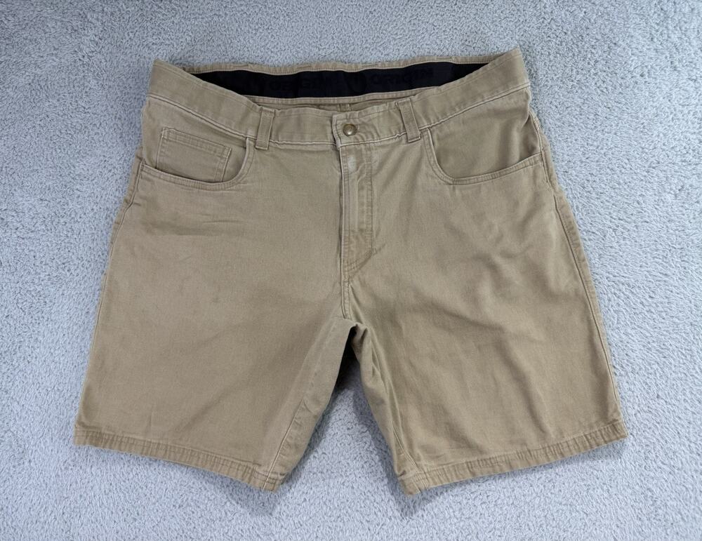 Origin Maine Shorts Mens 40 Brown 8.5 Inch Inseam Stretch Chino Casual Cotton